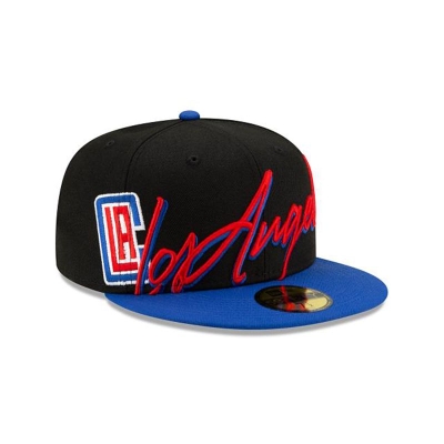 Sapca New Era Los Angeles Clippers NBA Cursive 59FIFTY Fitted - Negrii